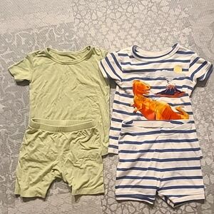 Bundle of 2 pairs of 2T Pajama Sets. Shorts and Short sleeves. Kyte and baby gap